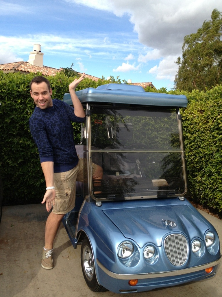 Jaguar Golf Cart Mr. Fab covers PSIFF in Palm Springs