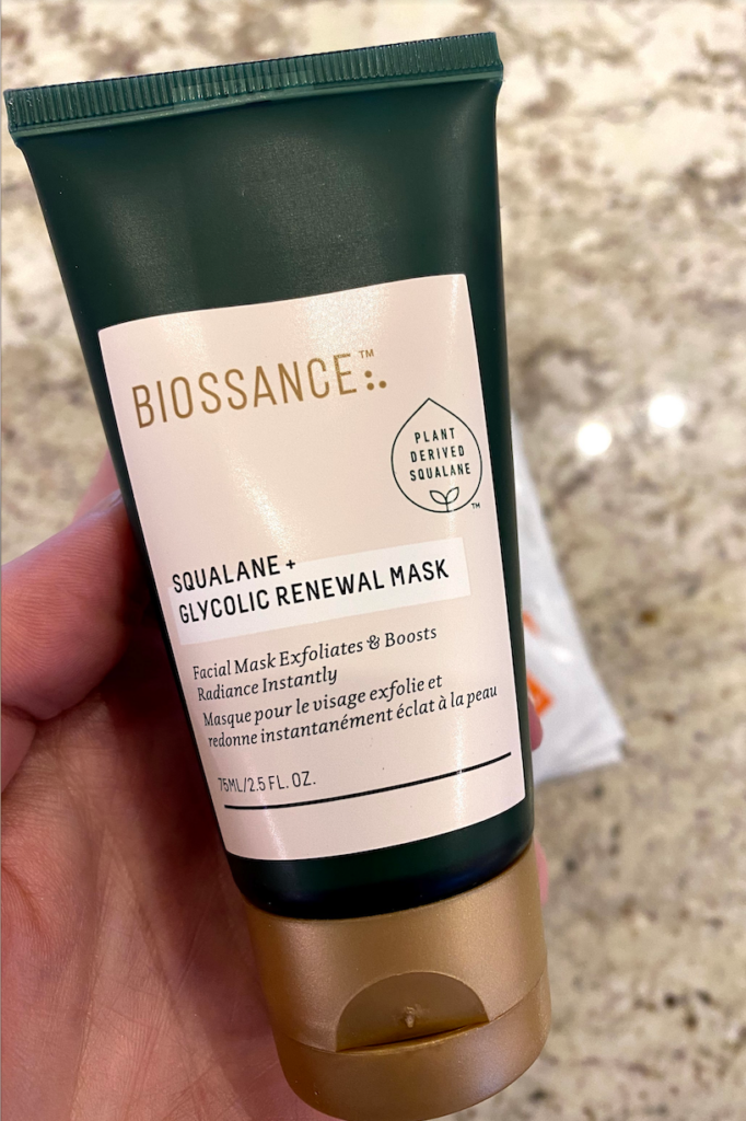 Biossance Squalane + glycolic renewal mask