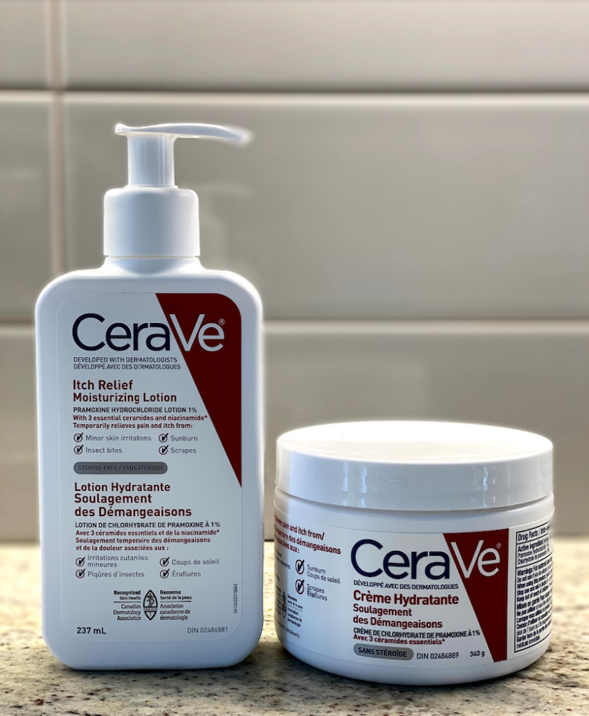New CeraVe Itch Relief Cream and lotion