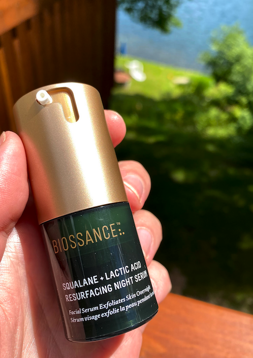 Biossance squalane + lactic acid resurfacing night serum