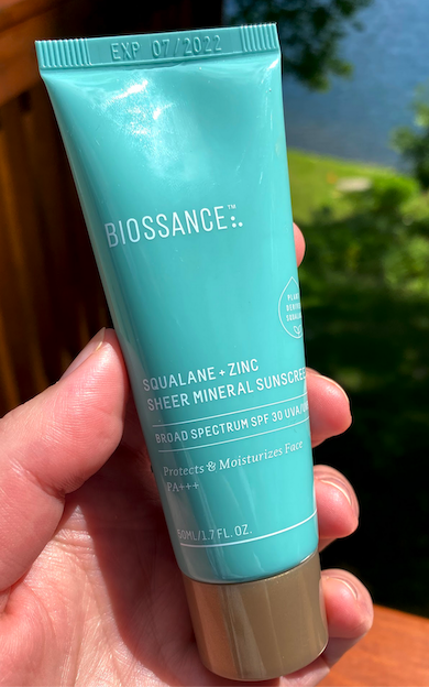 Biossance squalane + zinc sheer mineral sunscreen