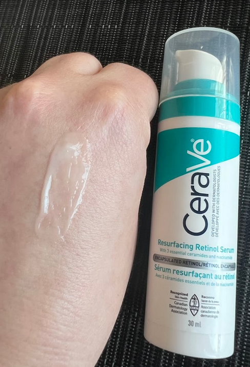 CeraVe Resurfacing retinol serum swatch